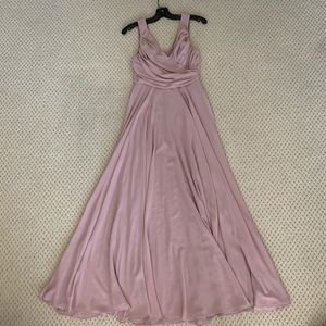 Flowy Chiffon Blush Pink Maxi Dress